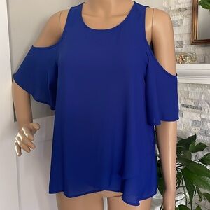 Lush Plain-Colored Open-Shoulde Sz S
